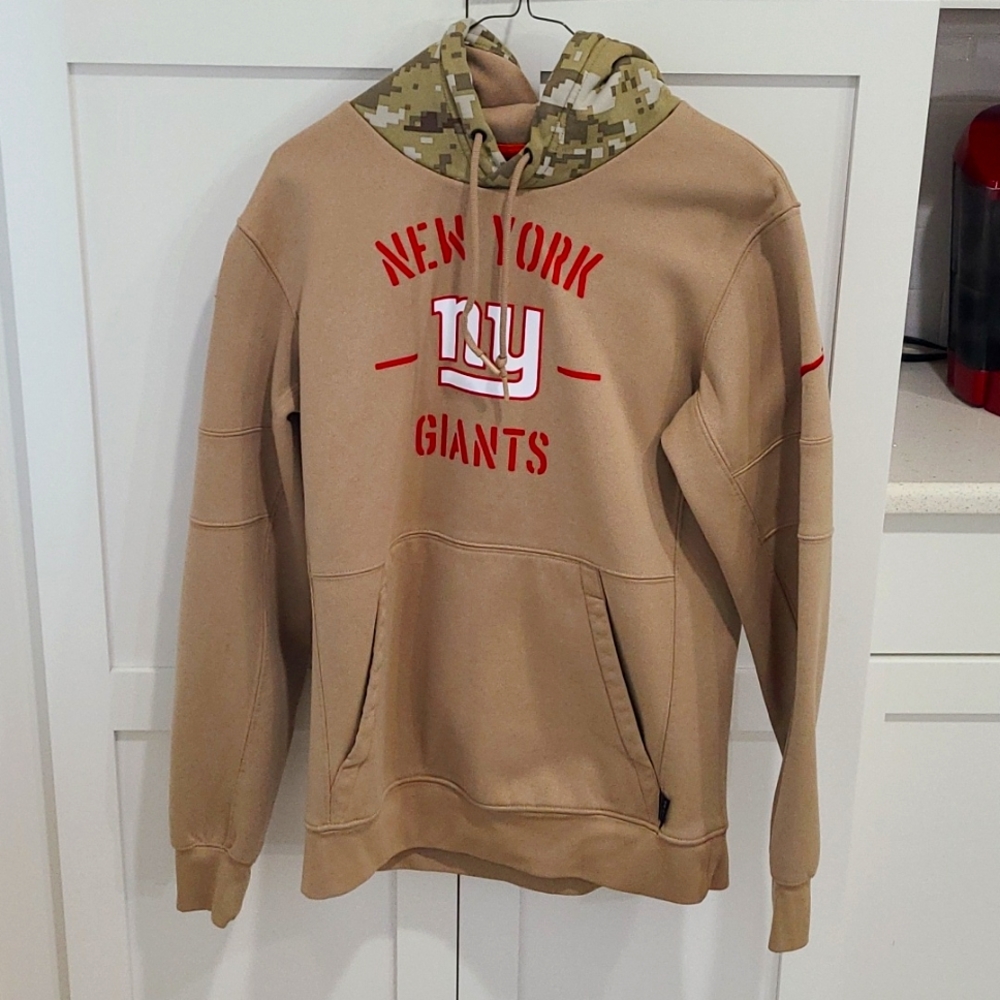 Men's Nike New York Giants Tan Salute to Service Pullover Hoodie Adult Small